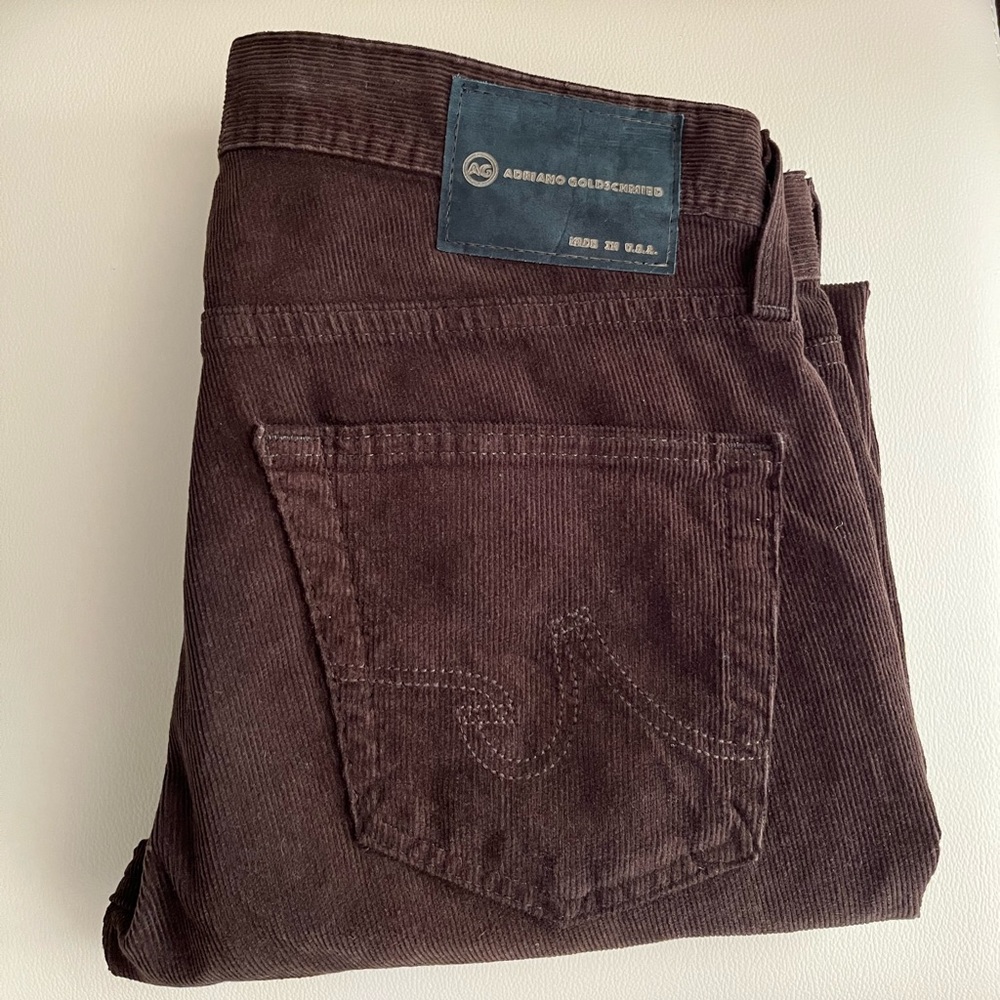 AG Cordouroy Brown Slim Fit Pants Custom Made for Ellen Degeneres